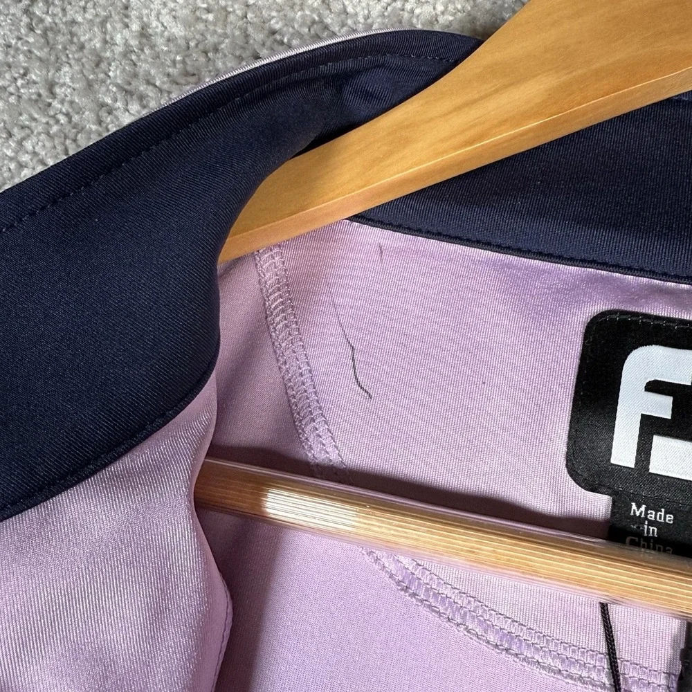 NWT FootJoy Men's M Gathered Waist Vest Half Zip‎ Jersey Performance Lavender